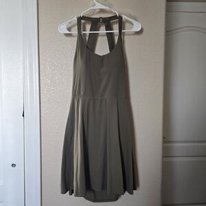 HALARA Olive Green Dress With Built In Bra And Shorts